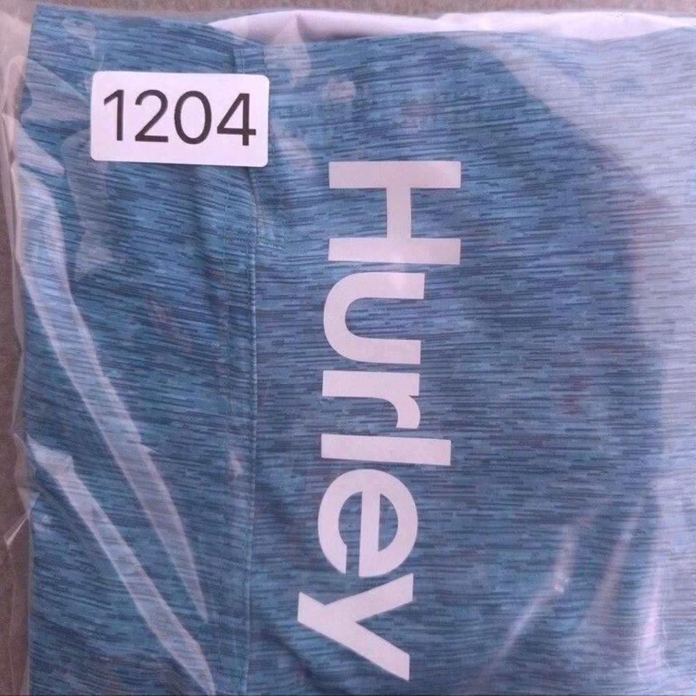 Hurley Mens Swim Trunks Medium Blue Elastic Waist Drawstring Casual - Picture 8 of 8
